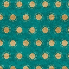 Textured polka dots in teal. Small scale