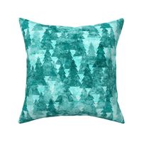 Textured pine forest in teal. Large scale