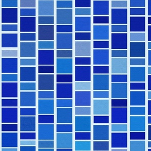 Squares Large Textured Blue
