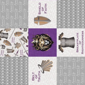 Armor of God Quilt Layout Purple Rotated