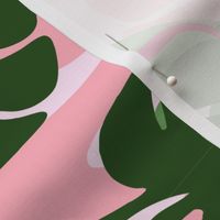 Midcentury Monstera - Pink Background