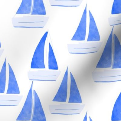 Blue Sailboats - Small