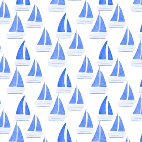 Blue Sailboats - Small