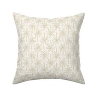 Multidirectional Tropical Palm Trees | Small Scale | Warm Cream, Beige Tan