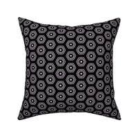 Black and Silver Honeycomb - Small Bookcloth Print