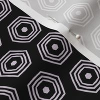 Black and Silver Honeycomb - Small Bookcloth Print