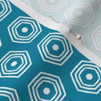 Cyan Honeycomb - Small Bookcloth Print