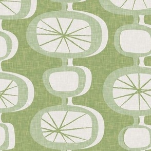 (L) Atomic age stripe - green