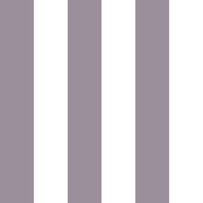 2" Wide Awning Stripe - Medium Scale - Lilac Purple and White - Classic Vertical Circus Stripe Perfect for Modern Summer Decor