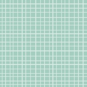 Loose Weave Blender Pattern - Medium Scale - Mint Green - Simple Textured Solid Plaid for Sewing, Interiors, and Home Decor