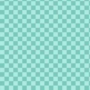 Checks - green checkered - light and dark - pastel teal, mint, light green