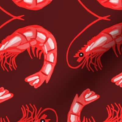 Just Shrimp | Dark Burgundy Red