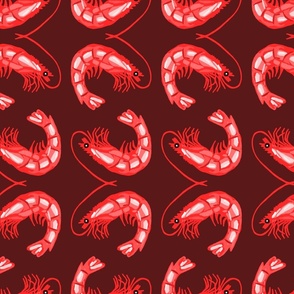 Just Shrimp | Dark Burgundy Red
