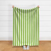 Big Neon Green and White Stripes