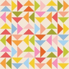 Flying Geese Quilt Block // Multicolor