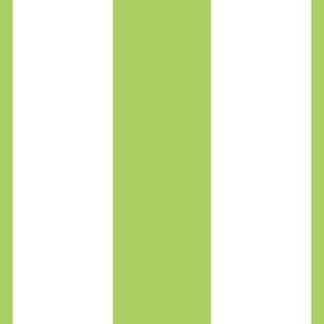Big Medium Green and White Stripes