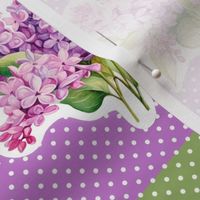 Lilac Bouquets 6x6 Patchwork Panels for Peel and Stick Wallpaper Swatch Stickers Patches Cheater Quilts Small Crafts 