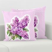 Lilac Bouquet 18x18 Square Panel Cut and Sew Pillows Appliques Patches (1)