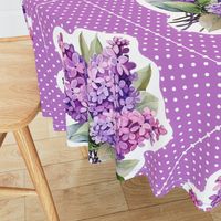 Lilac Bouquet 18x18 Square Panel Cut and Sew Pillows Appliques Patches