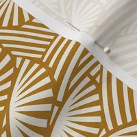 Exotic Palm Trees - Decorative, Tropical Nature in Gold and Cream / Large / Eva Matise