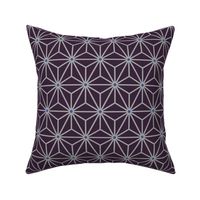 Christmas Stars - Gray on Deep Purple MEDIUM