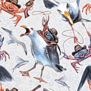 crabs and gulls