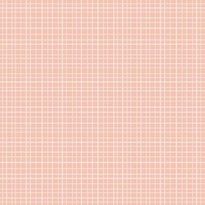 Loose Weave Blender Pattern - Small Scale - Rose Pink - Simple Textured Solid Plaid for Sewing, Interiors, and Home Decor