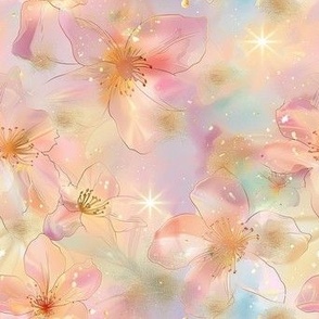 abstract delicate blush flowers
