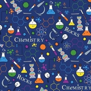 Chemistry Rocks Navy Blue - Small