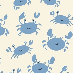 Crab Allover blue-cream