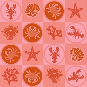 Lobster and friends (Coral Pink)