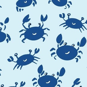 Crab Allover navy-blue