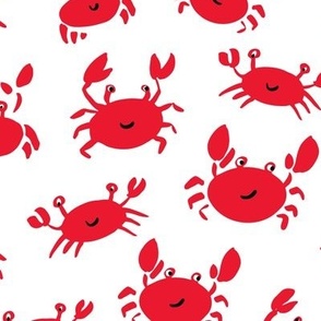 Crab Allover red-white