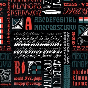 Art Deco Letter Type_Bold on Black