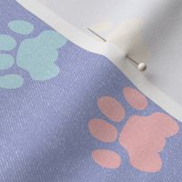 Cat Paw Prints Denim (M)  - Periwinkle Blue