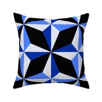 Yves Klein Blue and Black Mid Century Tile Star | Large