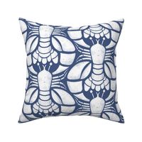Crustacean tessellation - Tesselobster - navy blue