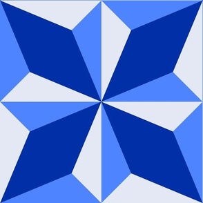 Yves Klein Blue Mid Century Tile Star | Large