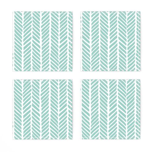 Chevron light green (mint) hand drawn bold big