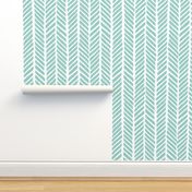 Chevron light green (mint) hand drawn bold big