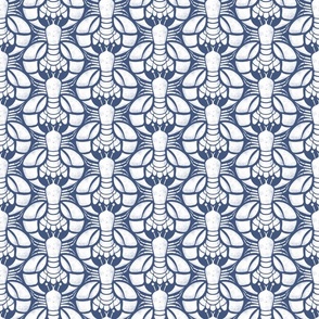 Crustacean tessellation - Tesselobster - navy blue (small)