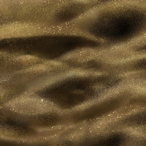 Sand dunes at night texturized dark brown with golden sparkles design for wallpaper 