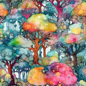 Watercolor Fairy Forest