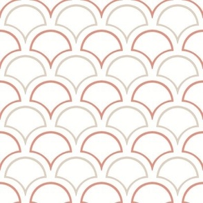 Boho Art Deco 'Mabel' Scallop peach Coordinate light (S) 