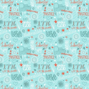 American Pride  // Retro USA colors boasting independence and nostalgia  // turquoise