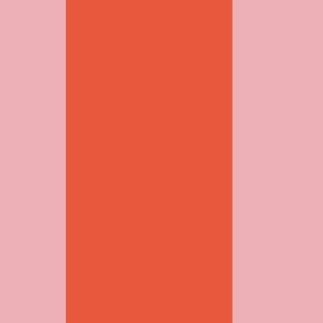 Large - red and pink circus stripe. Large two tone simple striped red and pink wallpaper