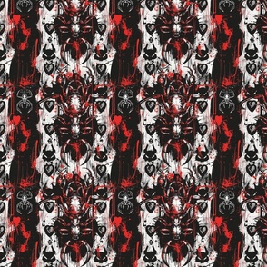 Eternal Enigma: Gothic Black and Red Scorpio Scorpion Heart Print