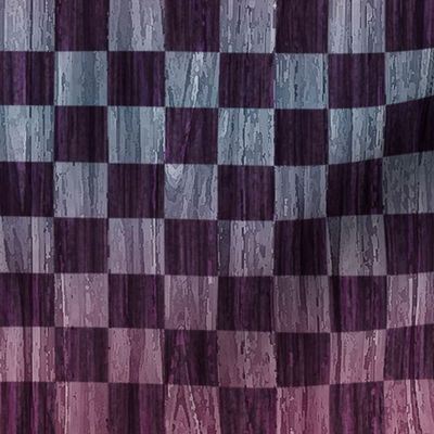 Purple Pink Ombre Wood Checker Squares