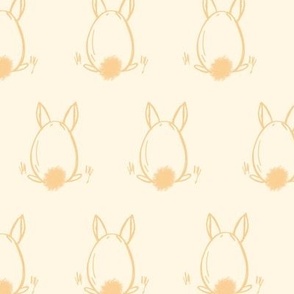 Bunny rabbit bum in yellow