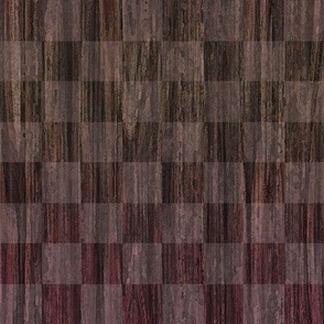 Brown Wood Grain Ombre Checkers